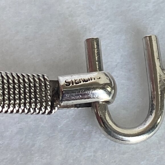 VTG Sterling Silver 925 St. Croix Twisted Rope U Hook Oval Bangle Bracelet 7.25" - Picture 8 of 16